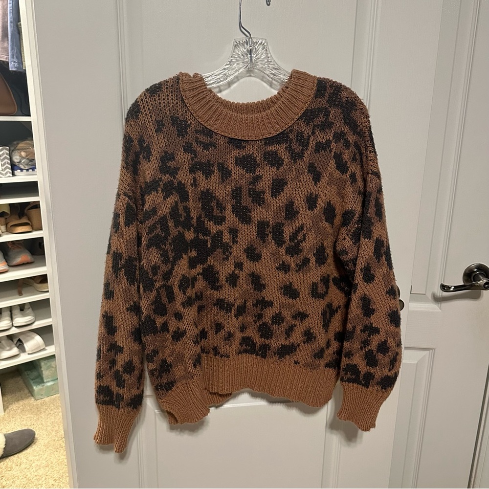 aerie cheeta sweater